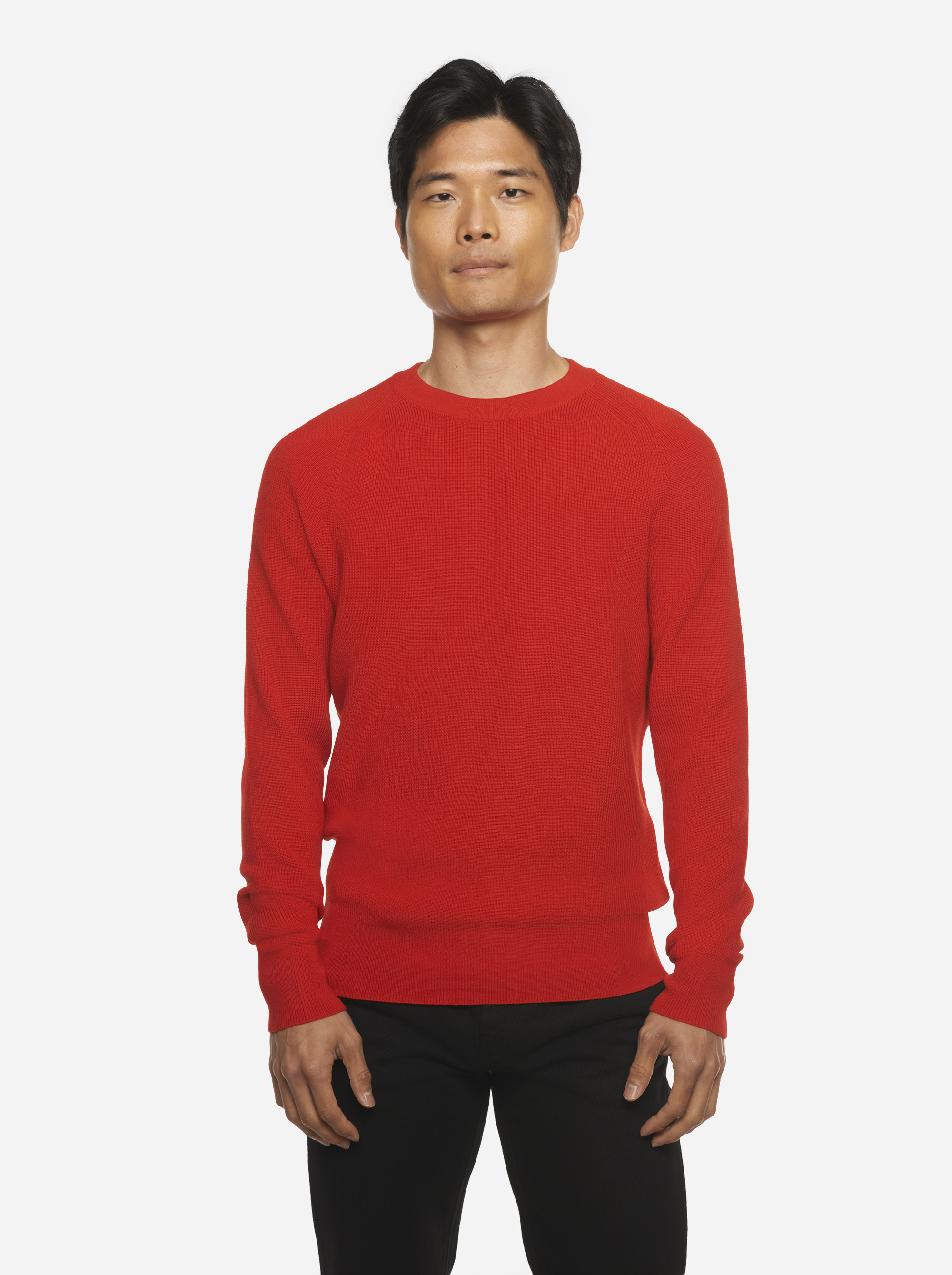 Teym - Crewneck - The Merino Sweater - Men - Red - 1