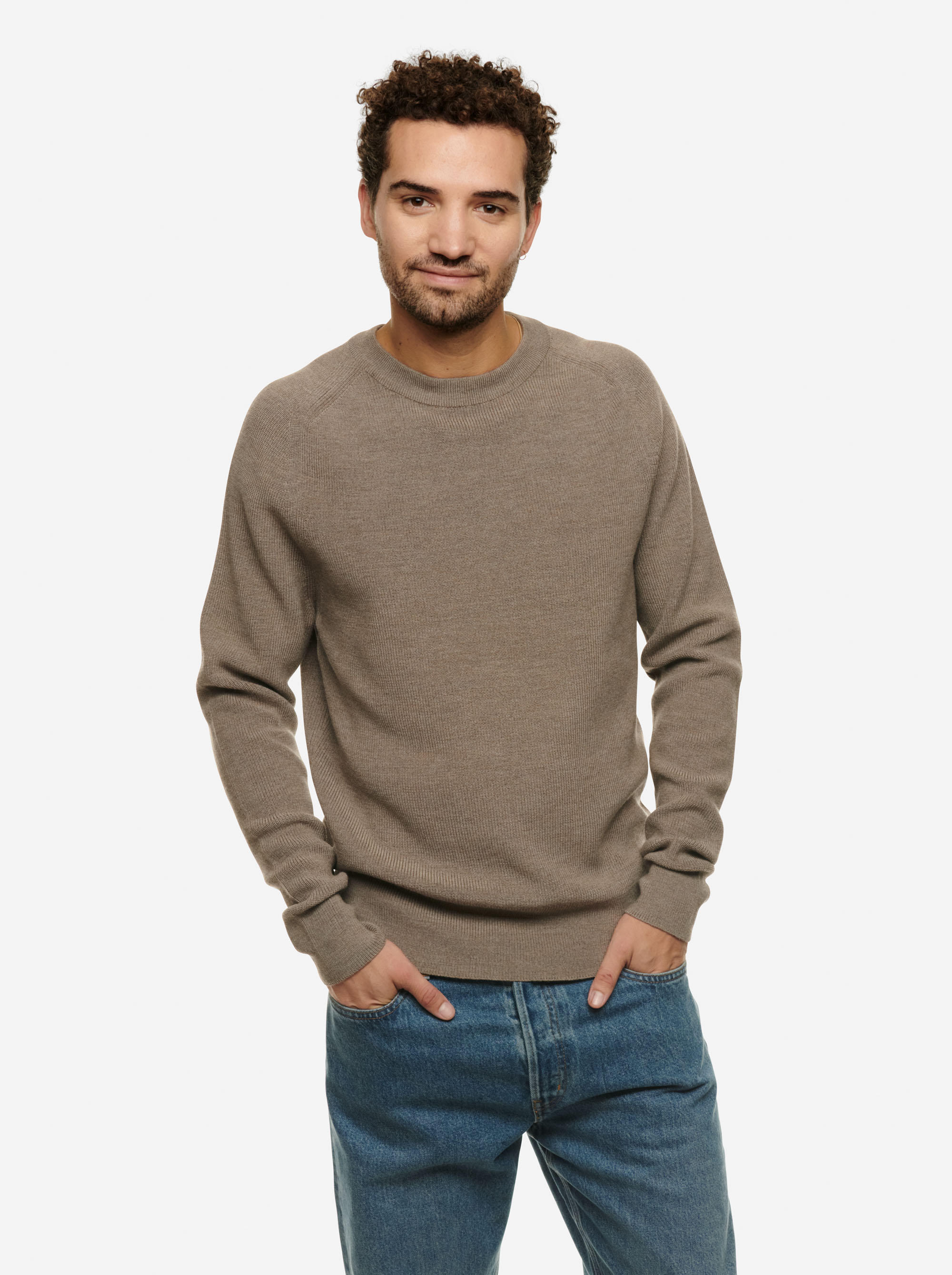 Teym - Crewneck - The Merino Sweater - Men - Warm - Grey - 1