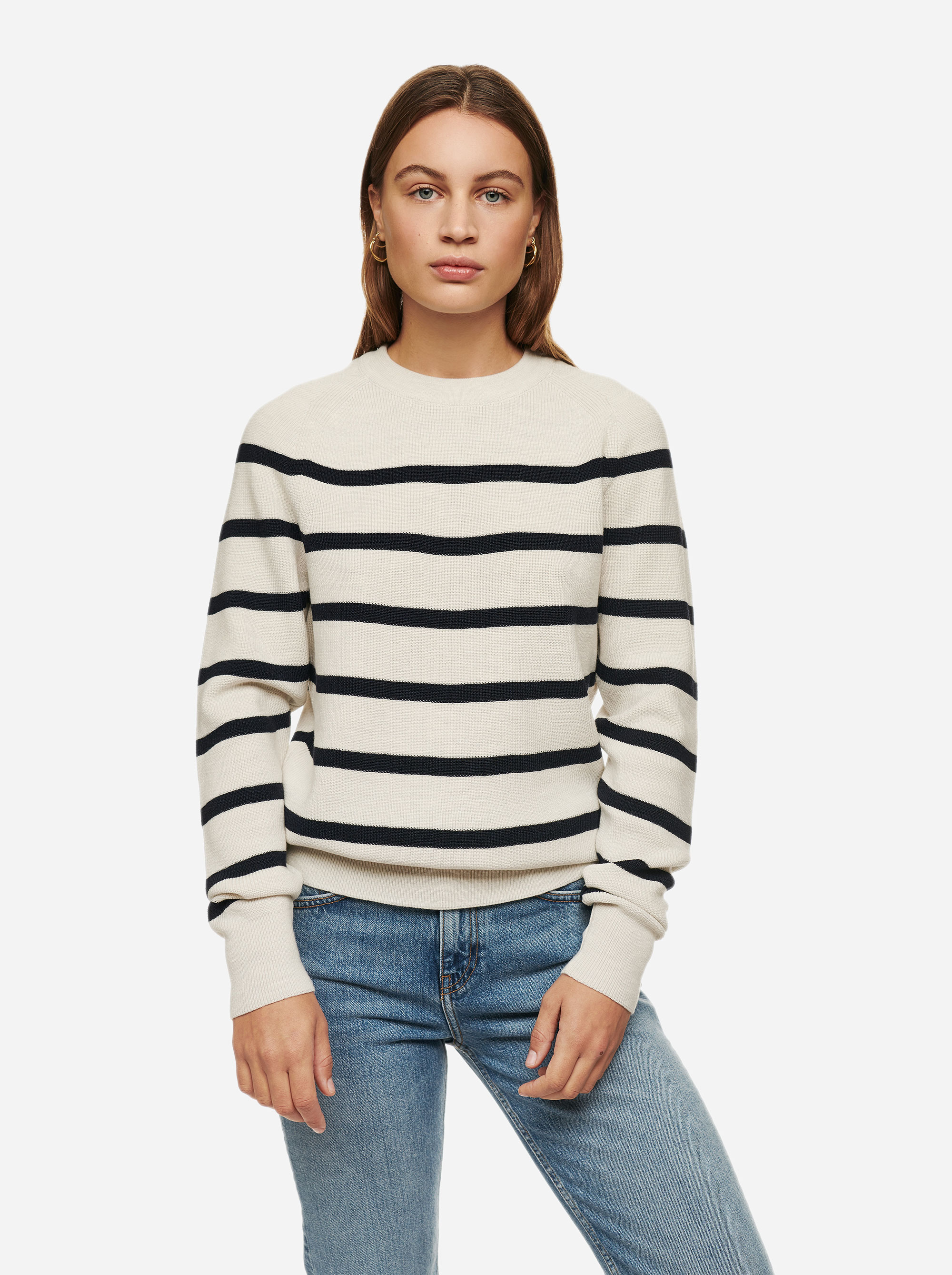 Teym - Crewneck - The Merino Sweater - Women - Striped - 3