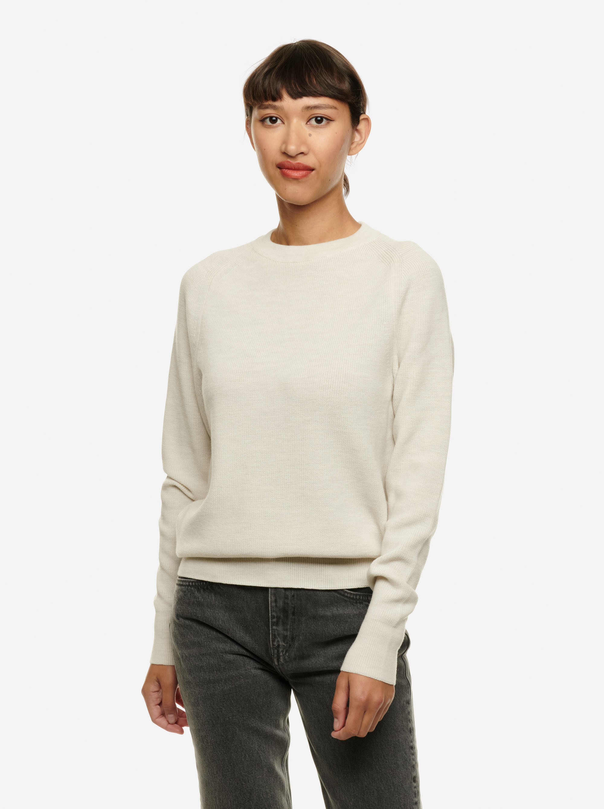 Teym - Crewneck - The Merino Sweater - Women - White - 1