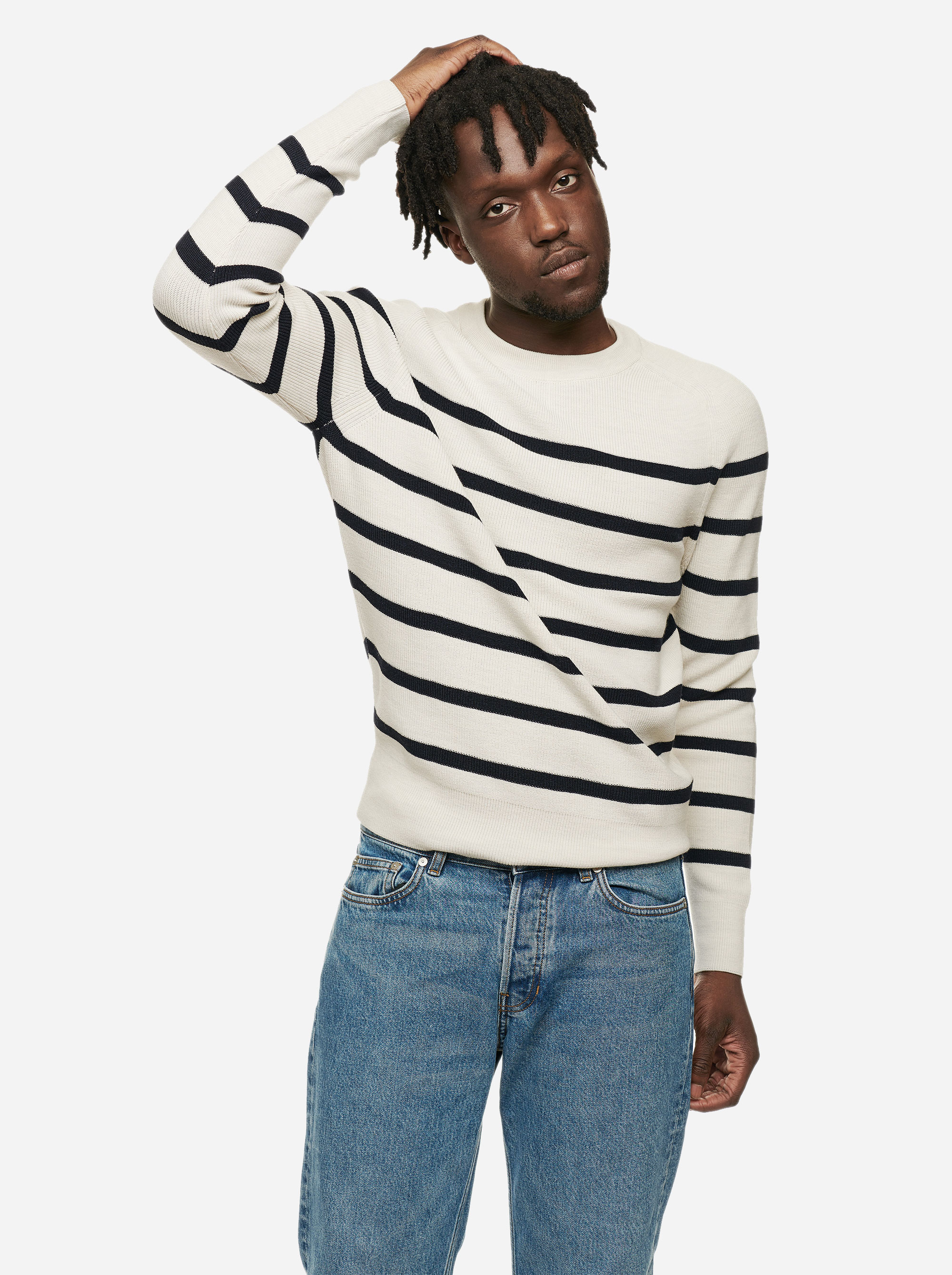 Teym - The Merino Sweater - Men - Striped - 1
