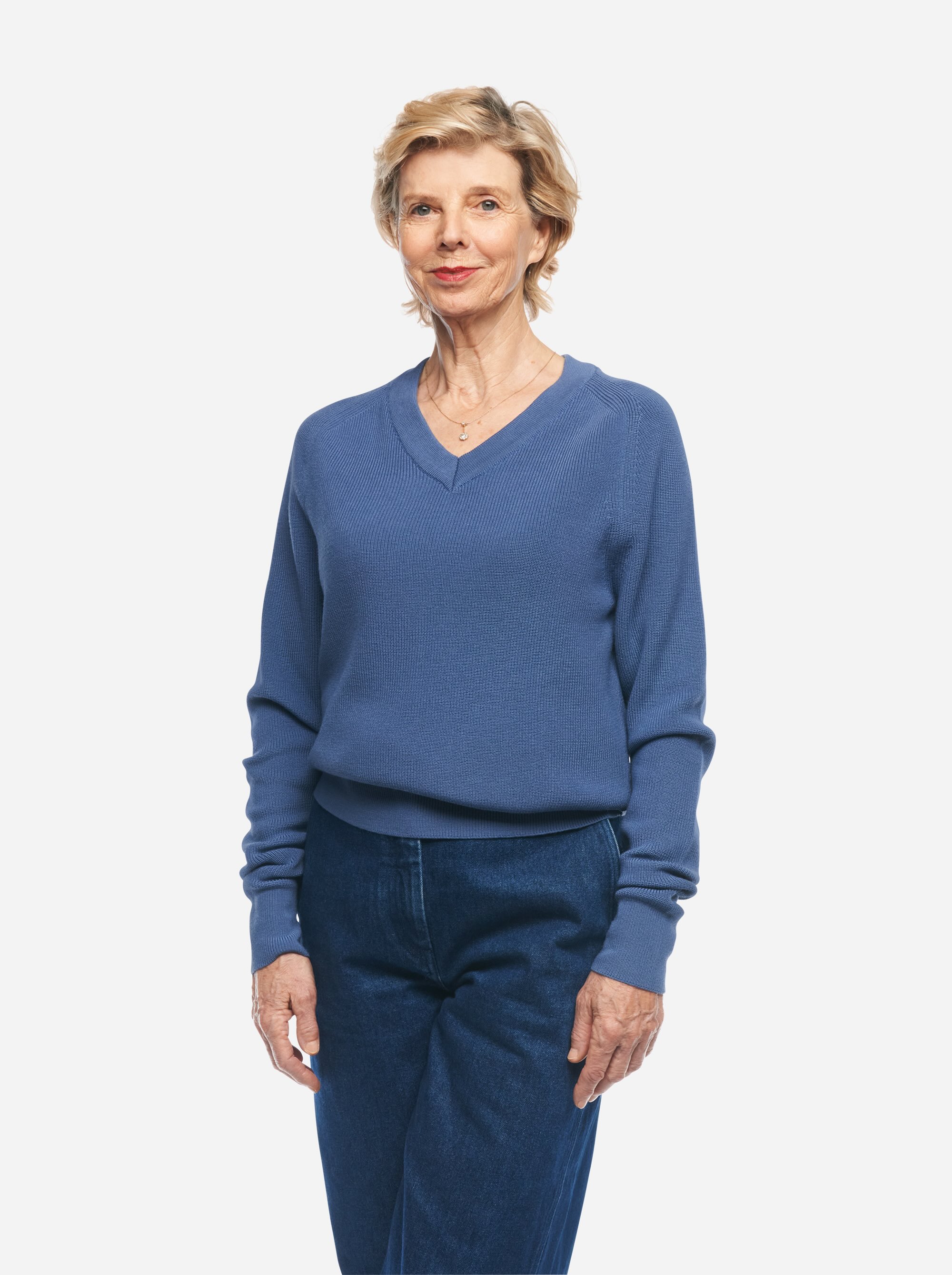 Teym - The Merino Sweater - V-Neck - Women - Sky Blue - 3