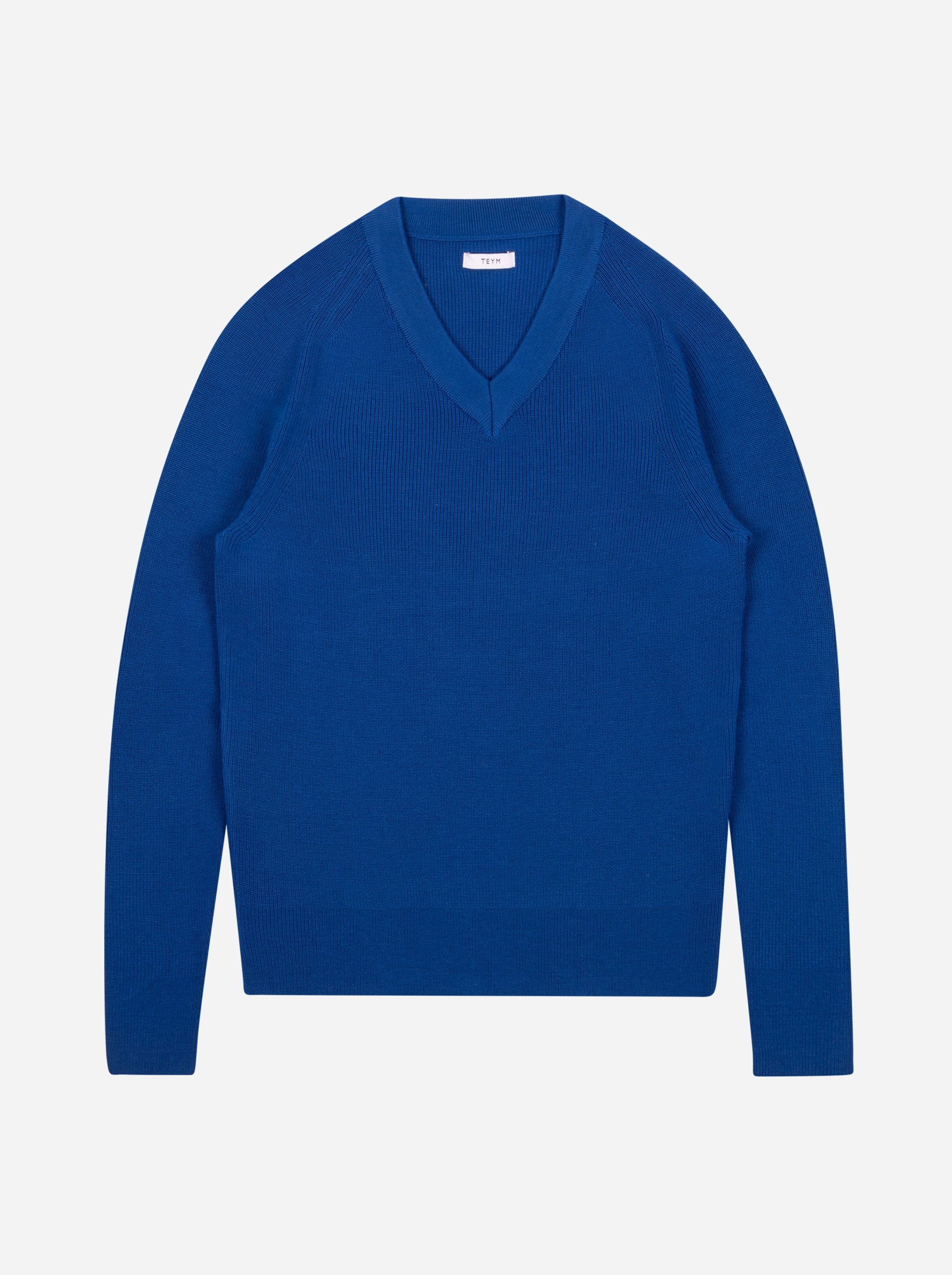 Teym - V-Neck - The Merino Sweater - Men - Cobalt blue - 4