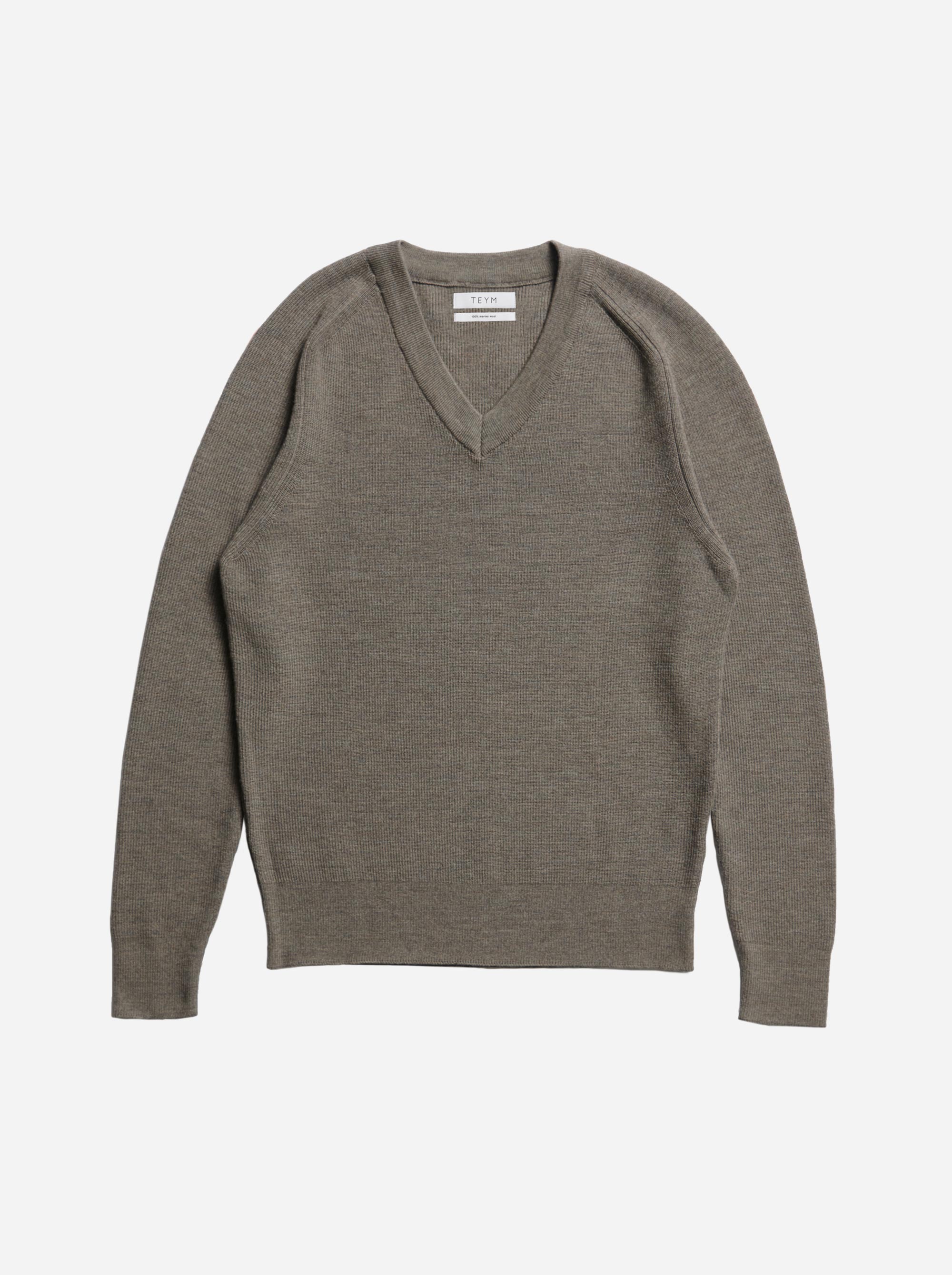 Teym - V-Neck - The Merino Sweater - Men - Grey - 4