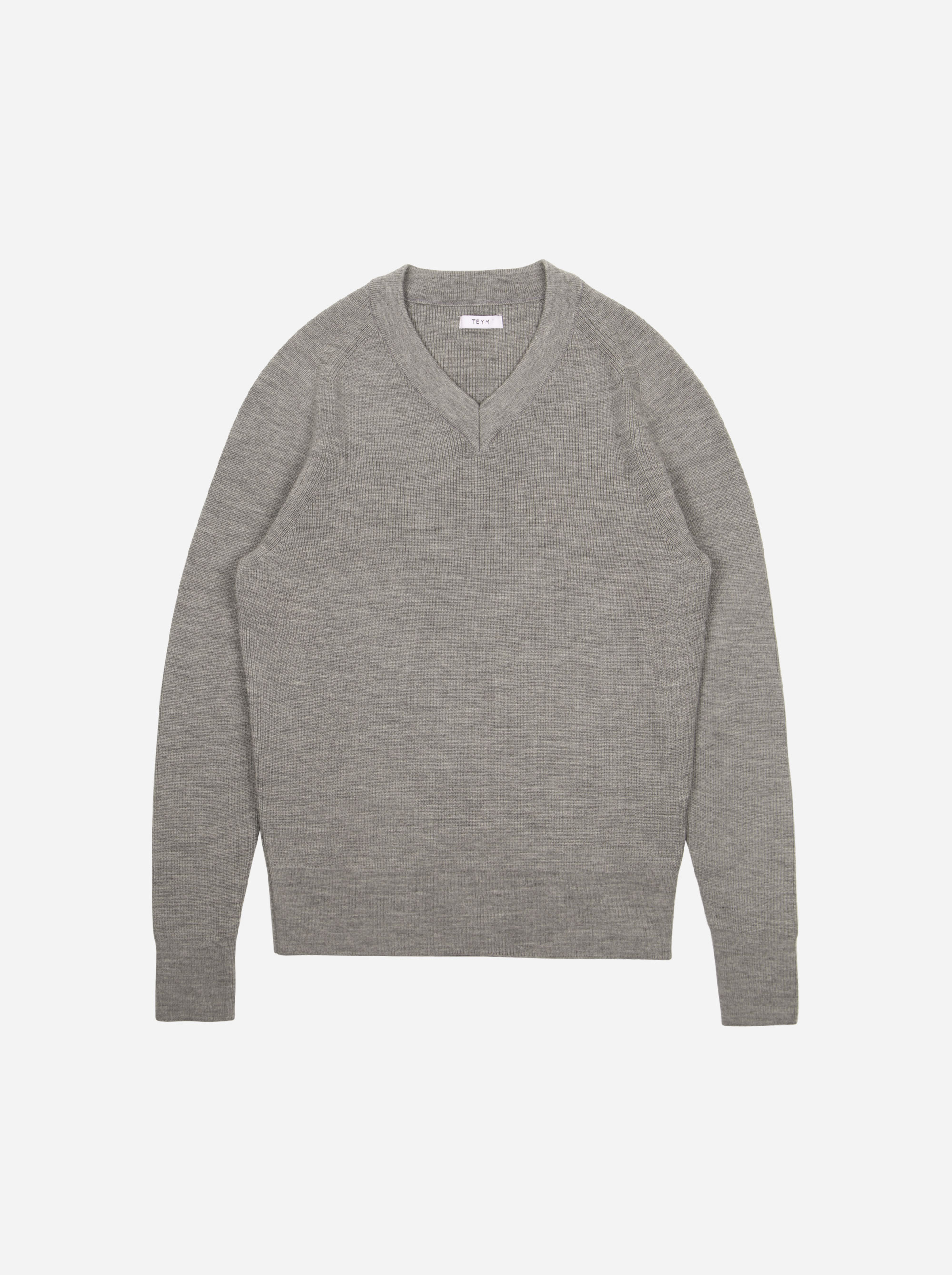 Teym - V-Neck - The Merino Sweater - Men - Grey - 6