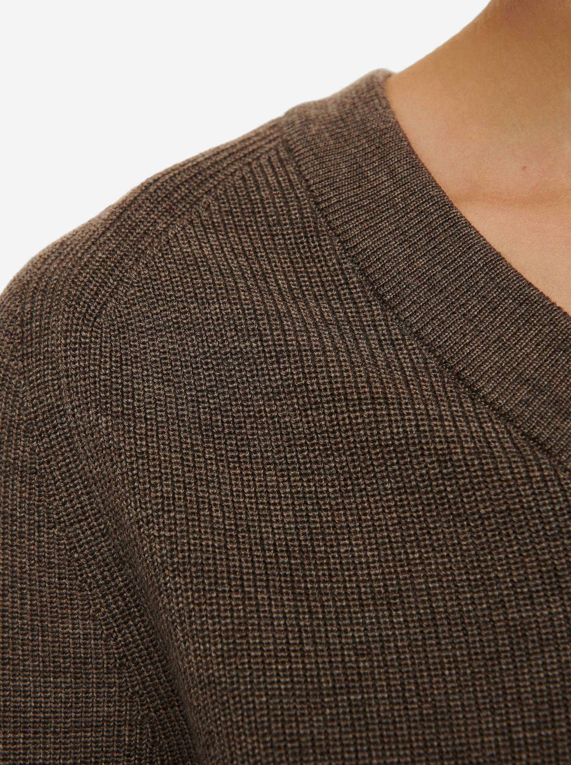 Teym - V-Neck - The Merino Sweater - Women - Grey - 2