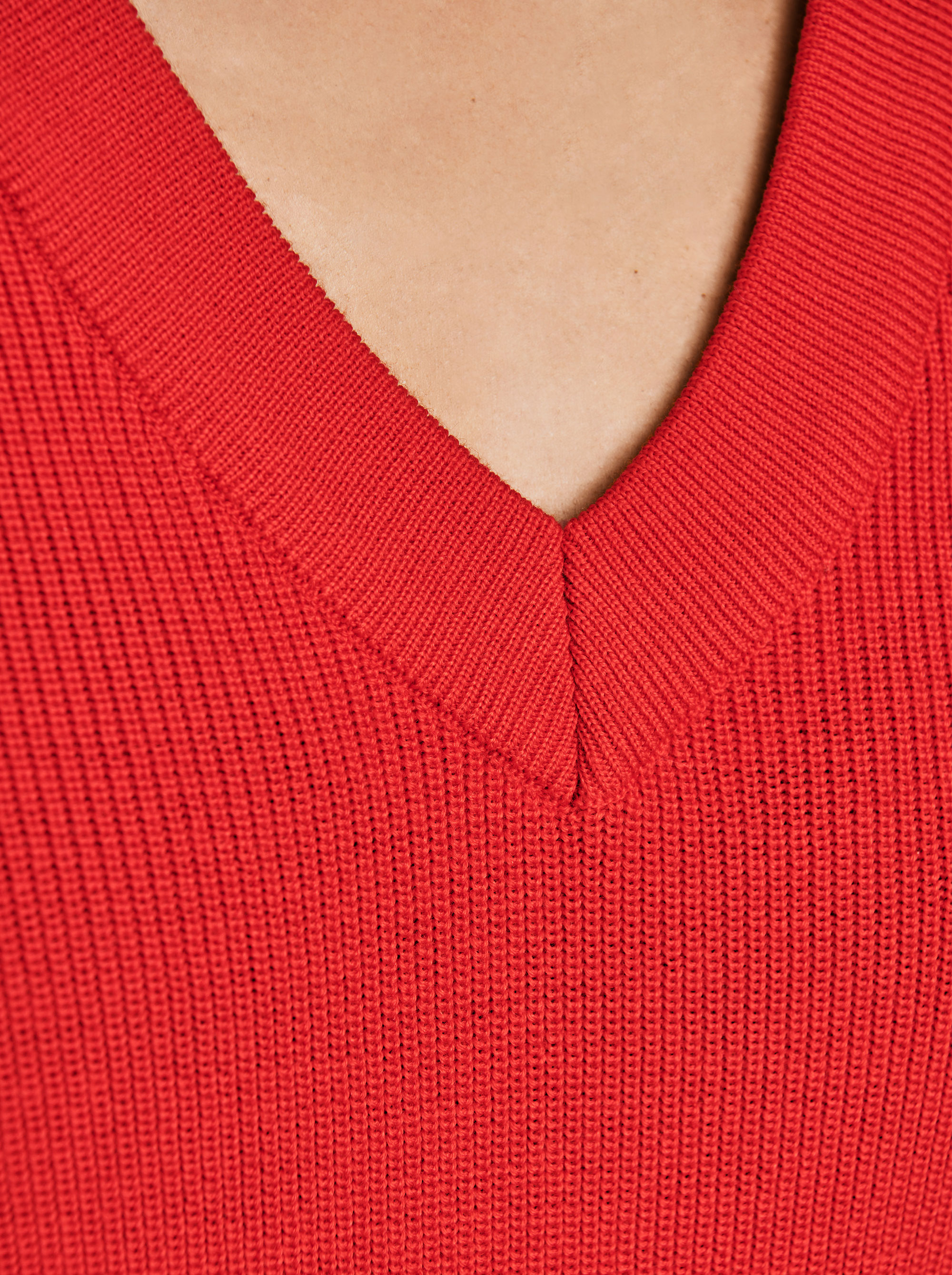 Teym - V-Neck - The Merino Sweater - Women - Red - 2