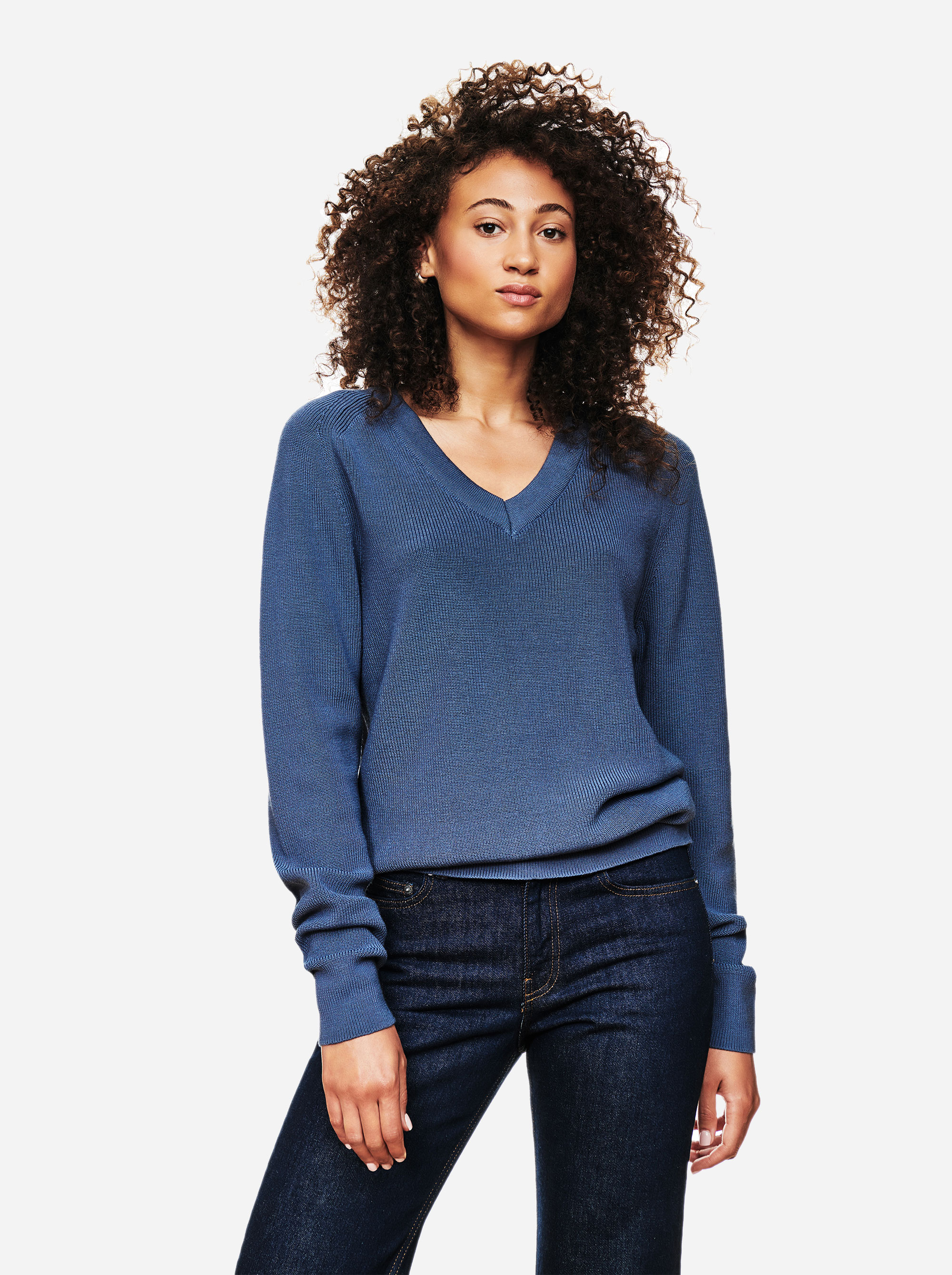 Teym - V-Neck - The Merino Sweater - Women - Sky blue - 3