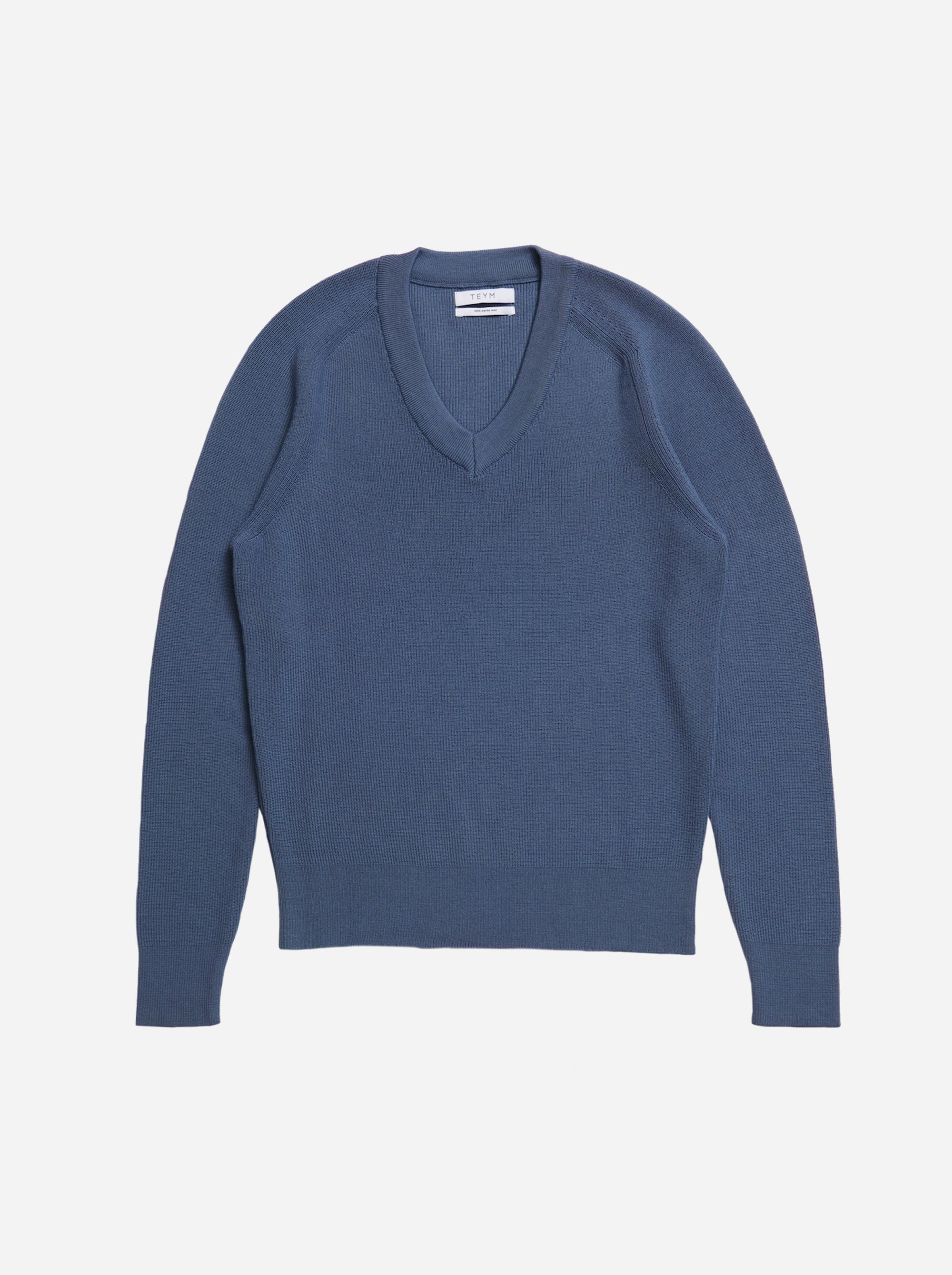 Teym - V-Neck - The Merino Sweater - Women - Sky blue - 4