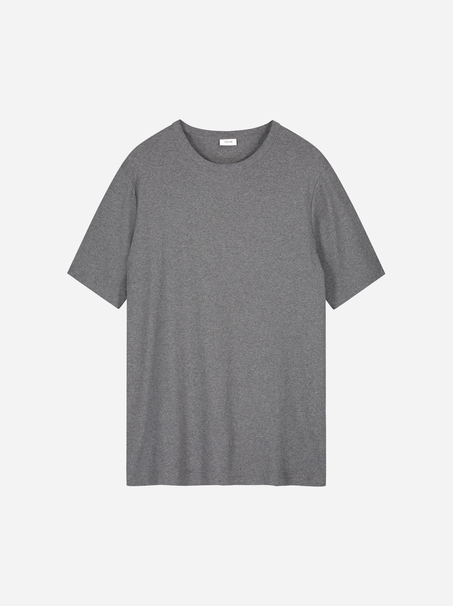 Teym - The T-Shirt - Men - Melange grey - 3B