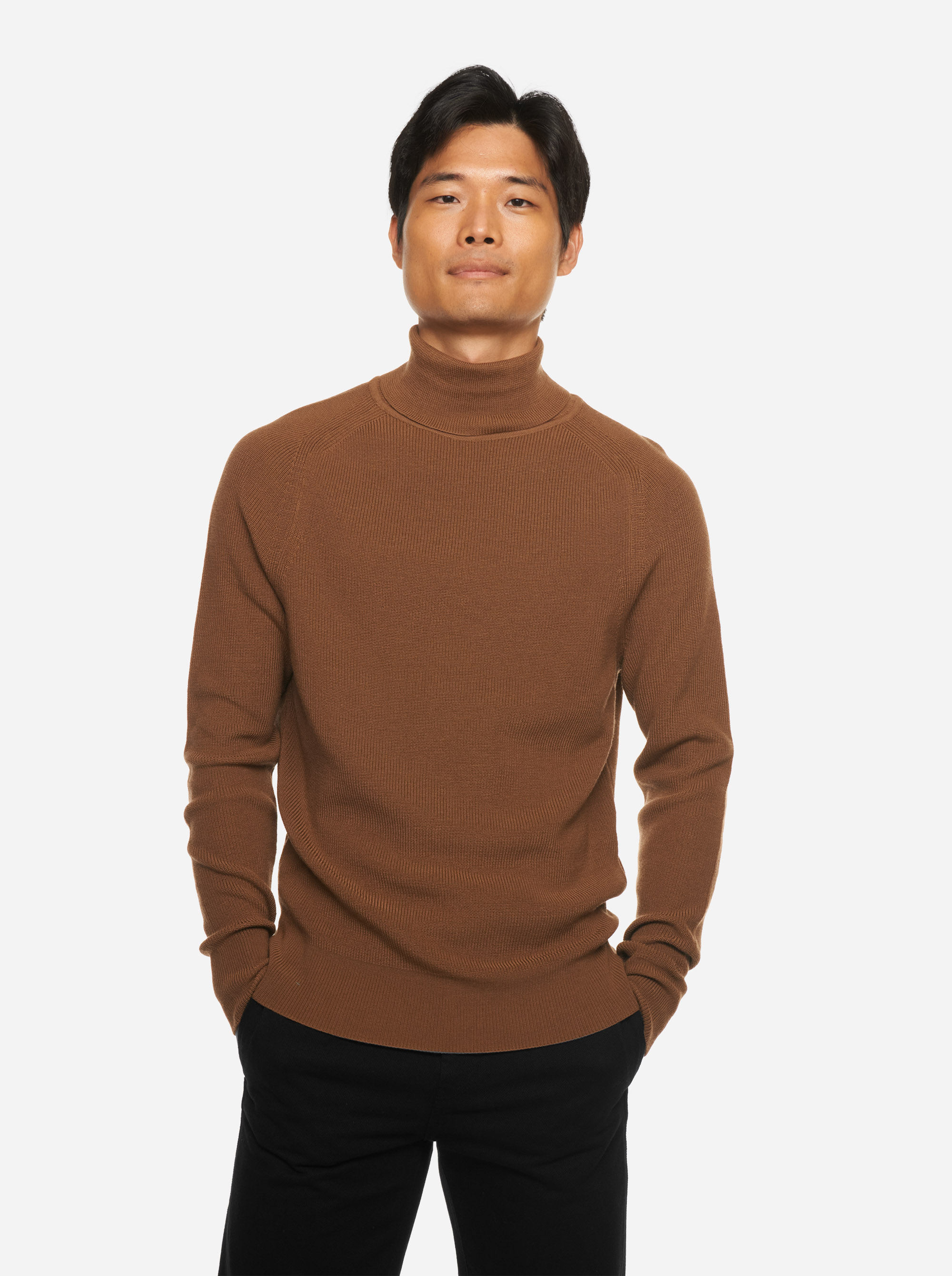 Merino - Turtleneck - The Merino Sweater - Men - Brown - 1