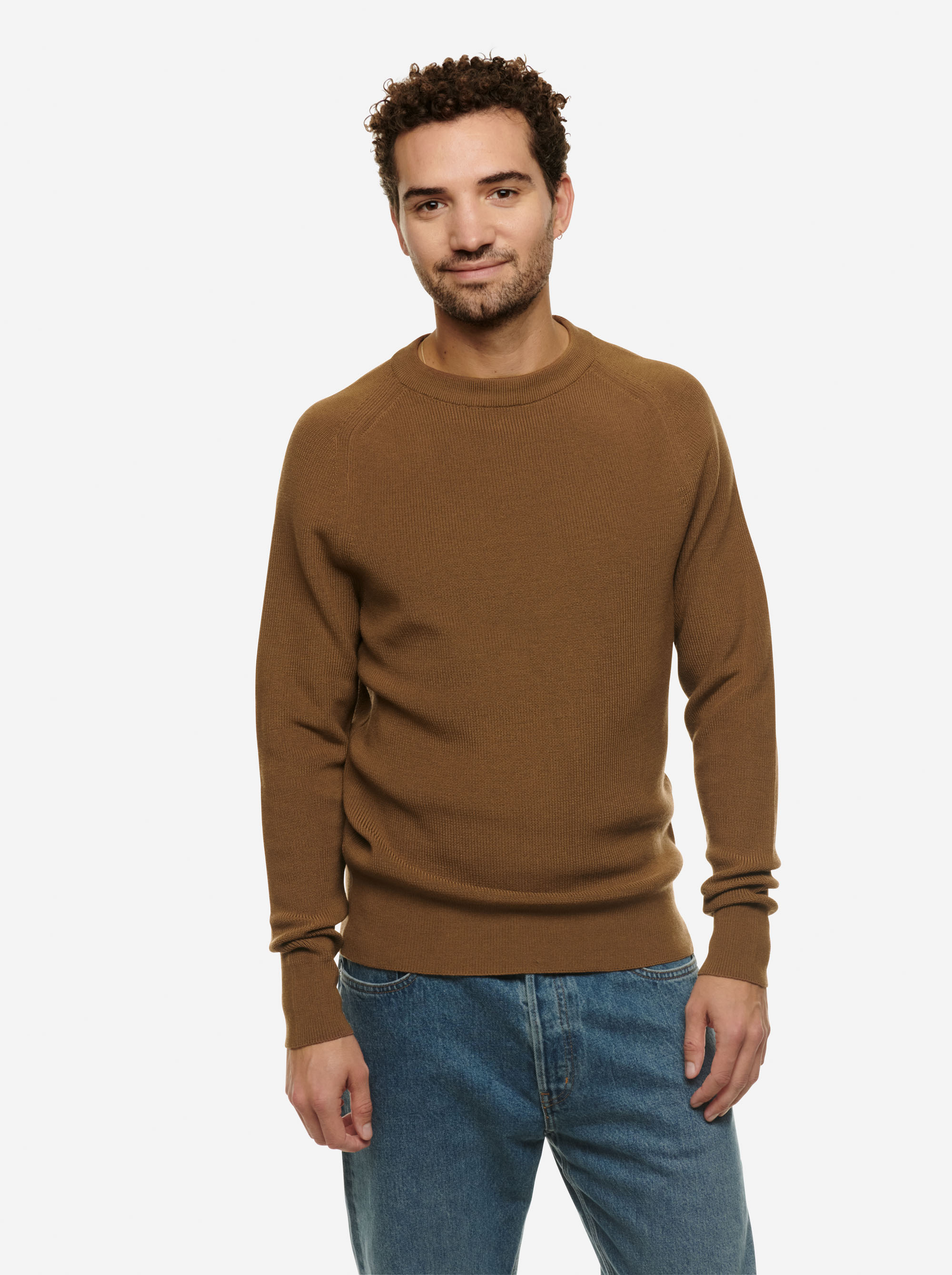 Teym - Crewneck - The Merino Sweater - Men - Brown - 1