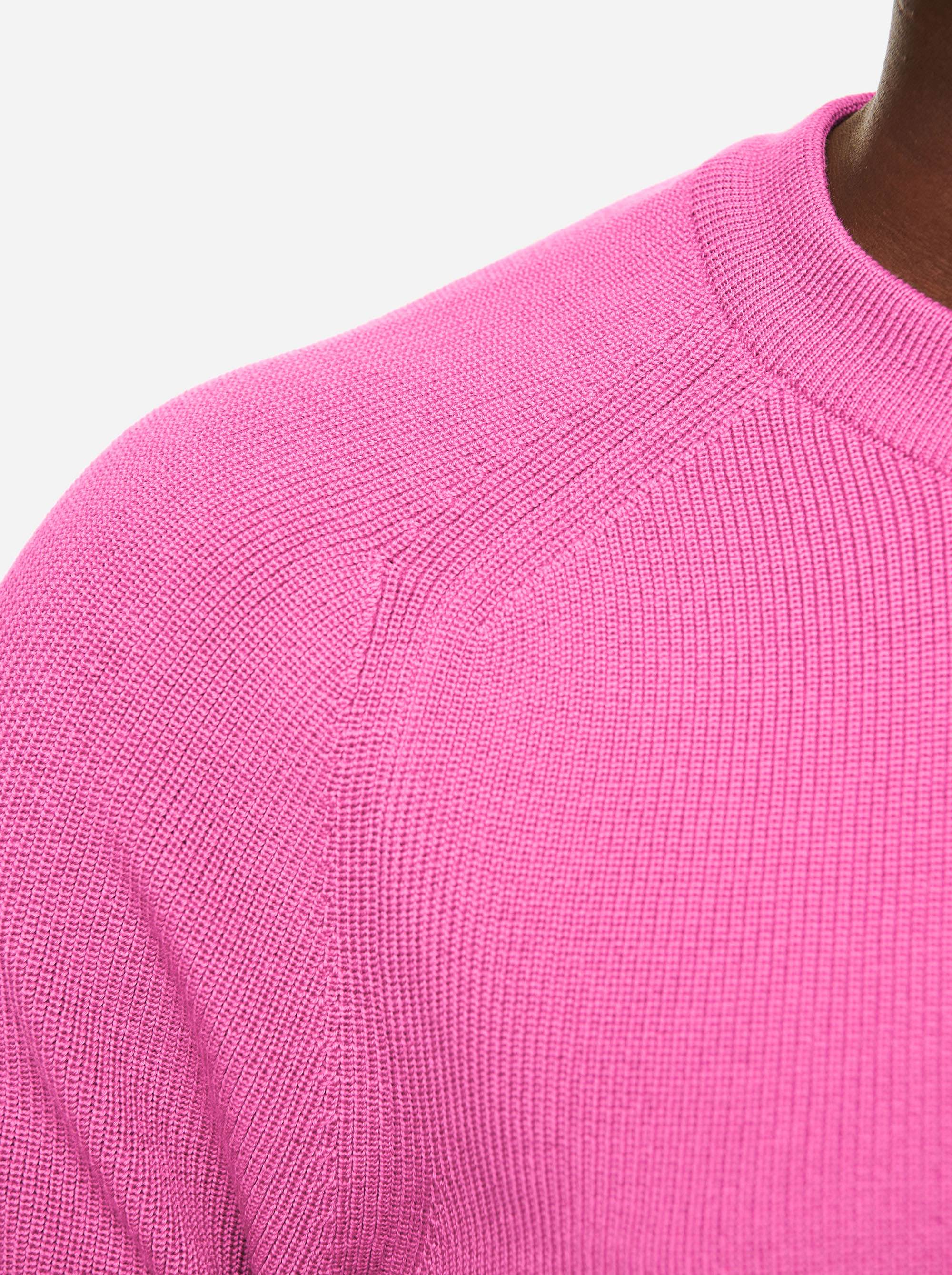 Teym - Crewneck - The Merino Sweater - Men - Bright Pink - 2