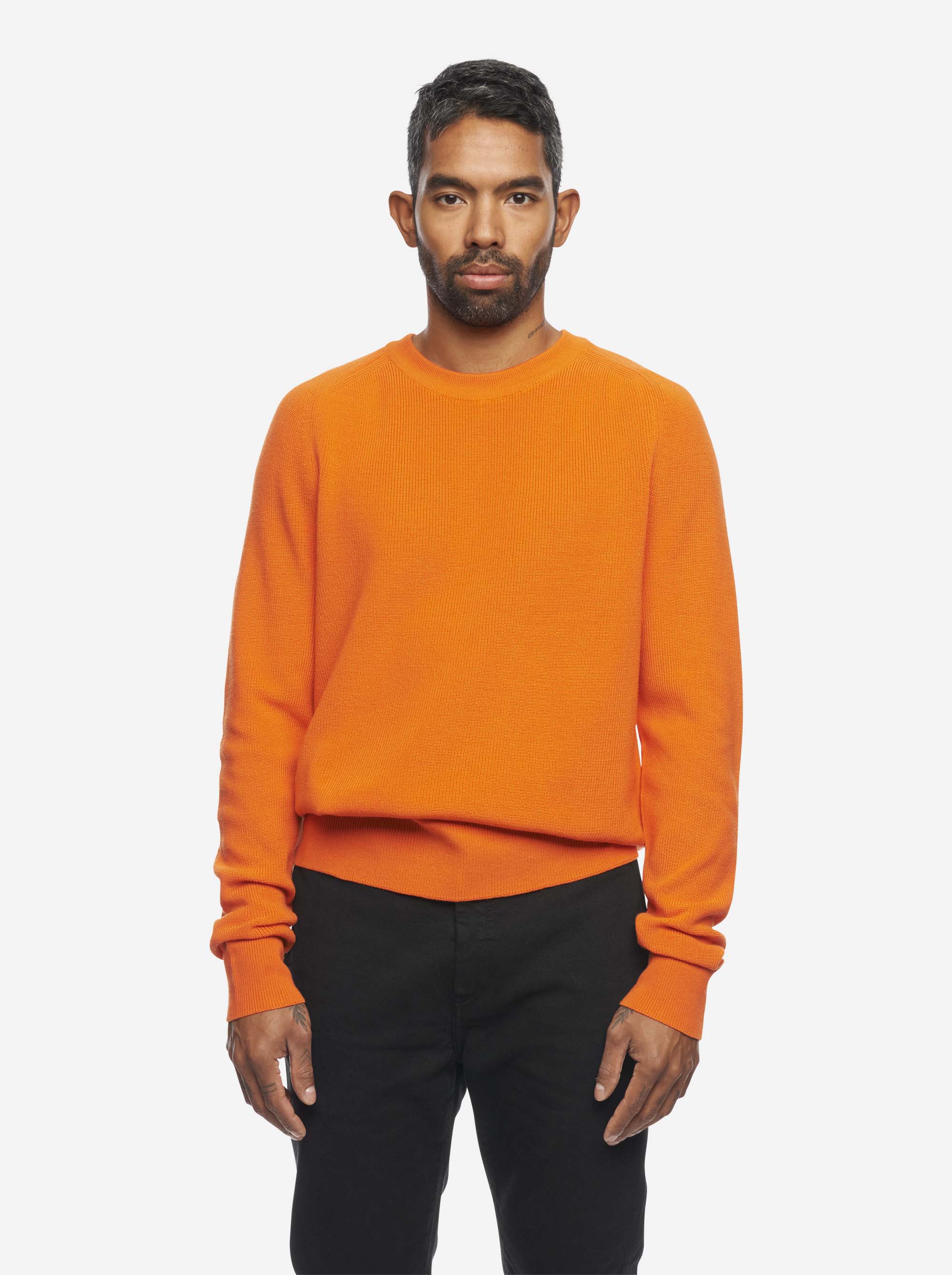 Teym - The Merino Sweater - Crewneck - Men - Orange - 1