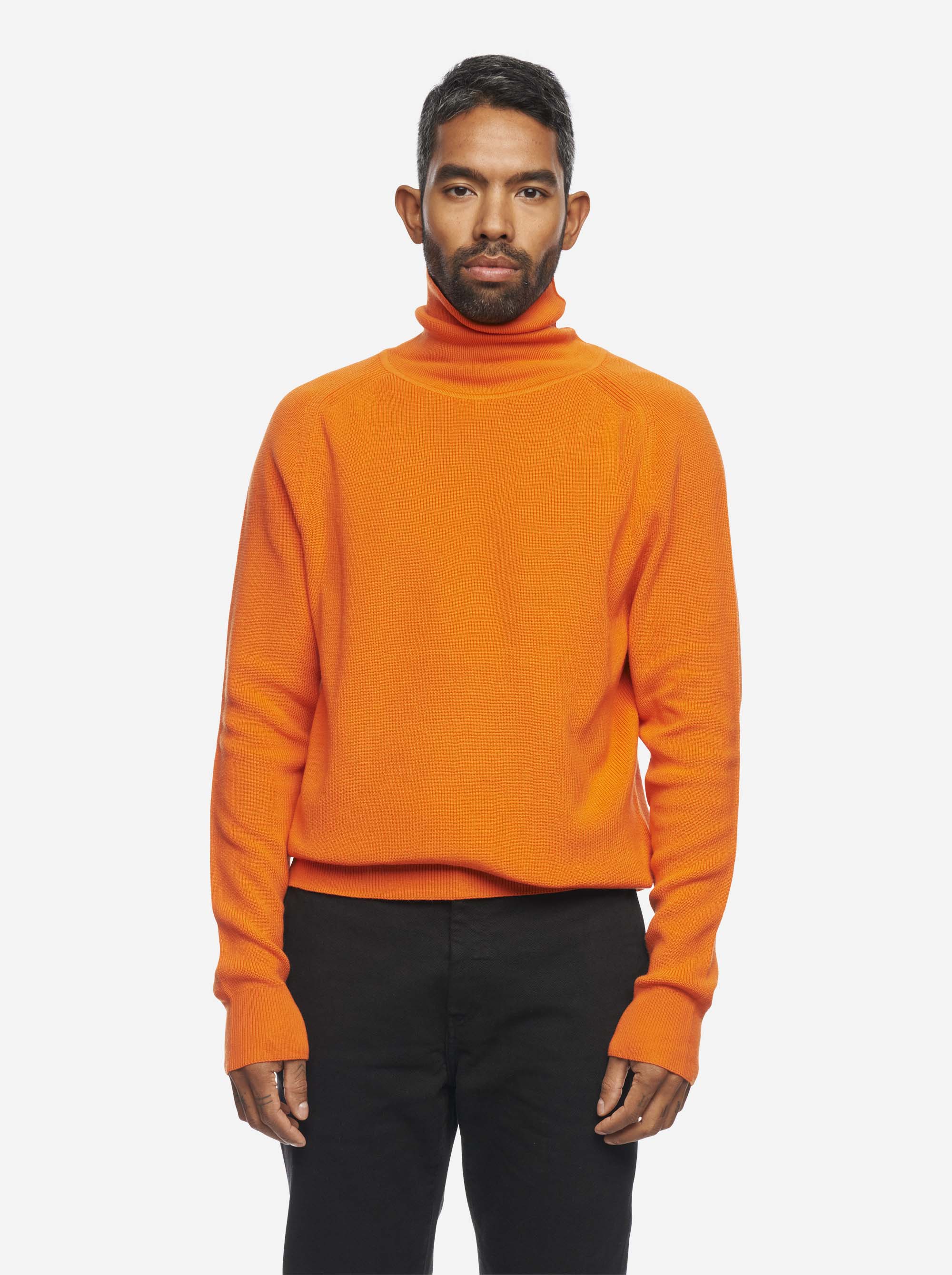 Teym - The Merino Sweater - Turtleneck - Men - Orange - 2