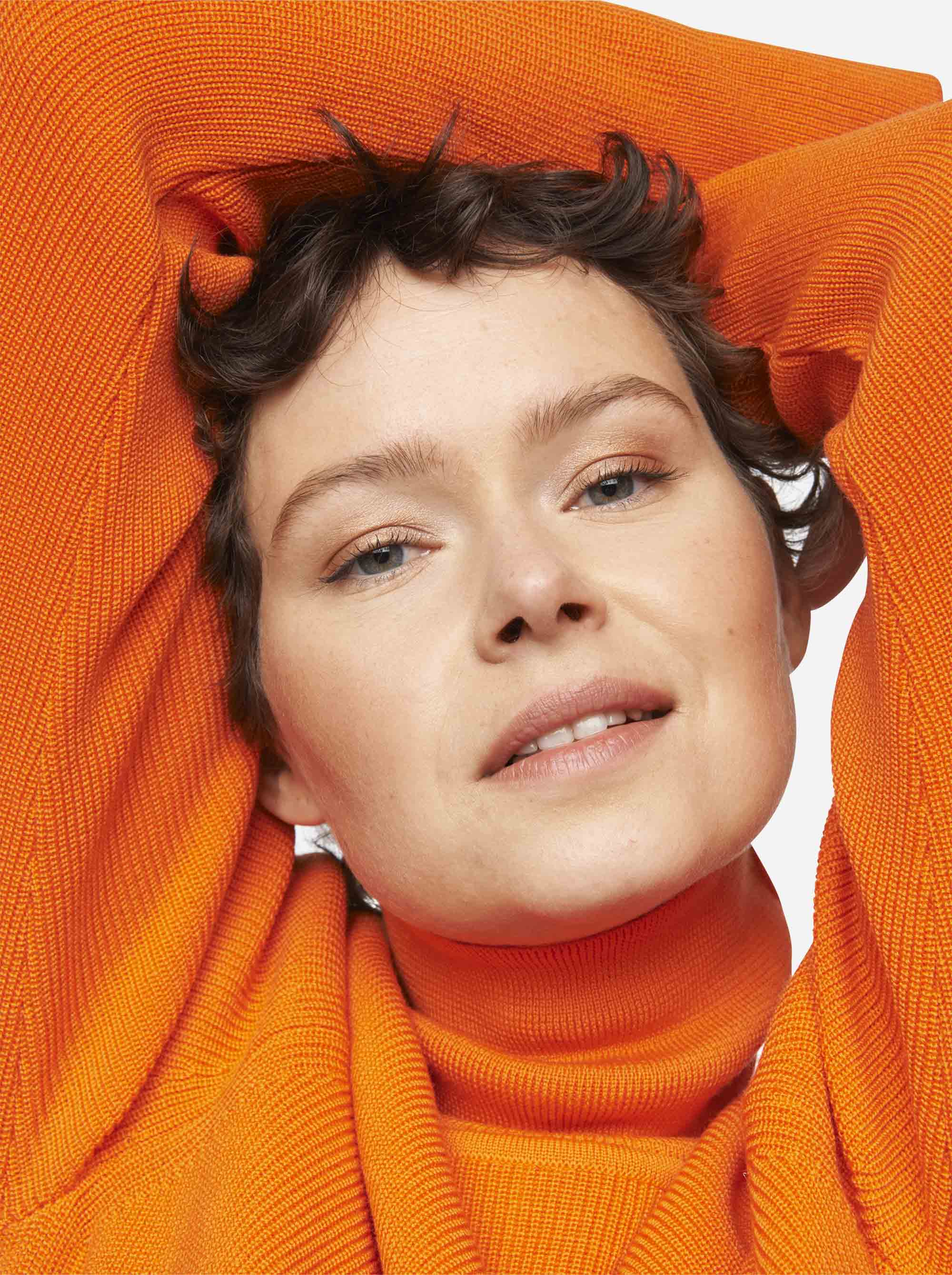 Teym - The Merino Sweater - Turtleneck - Women - Orange - 5