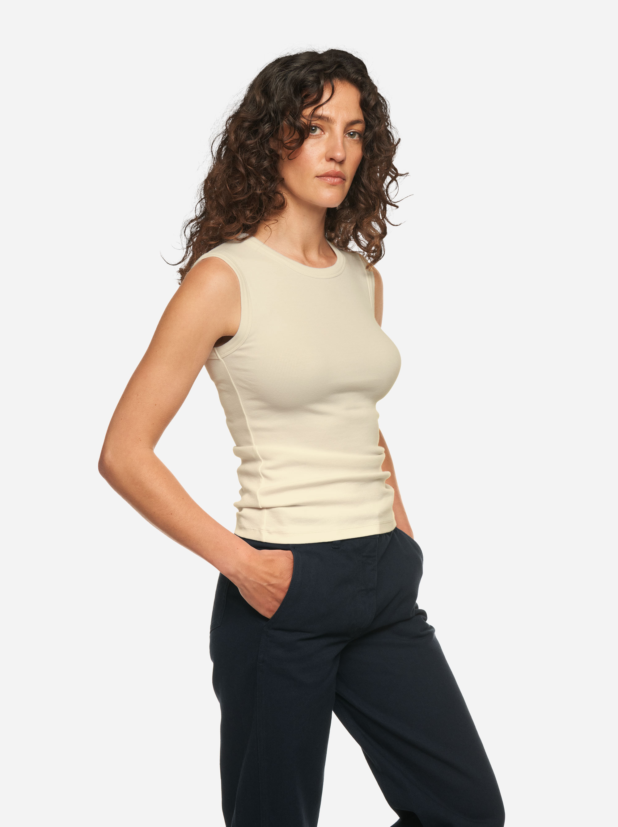 Teym - The Sleeveless T-Shirt - Women - Off-White - 5