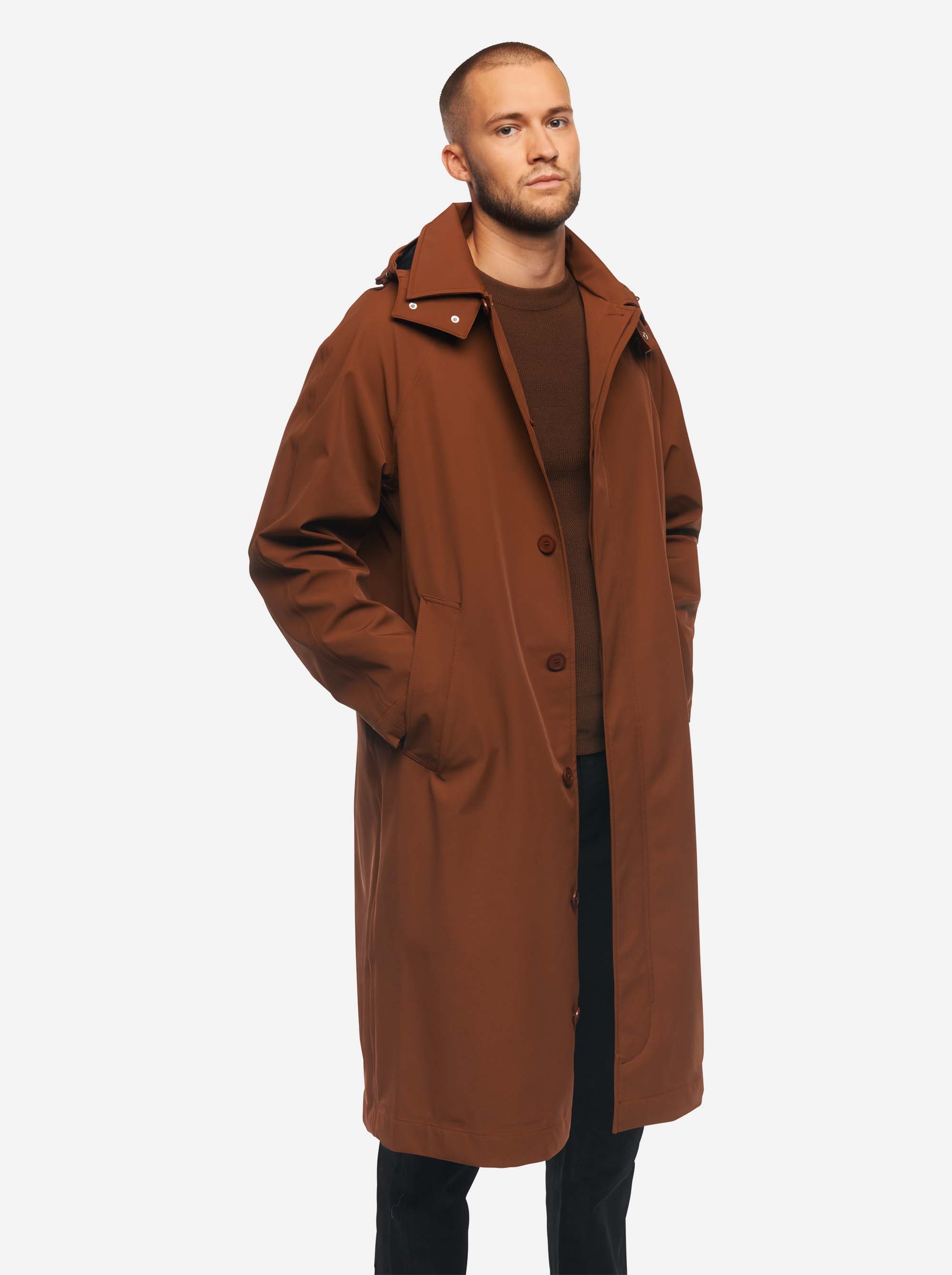 Teym - The Raincoat - Men - Brown - 1