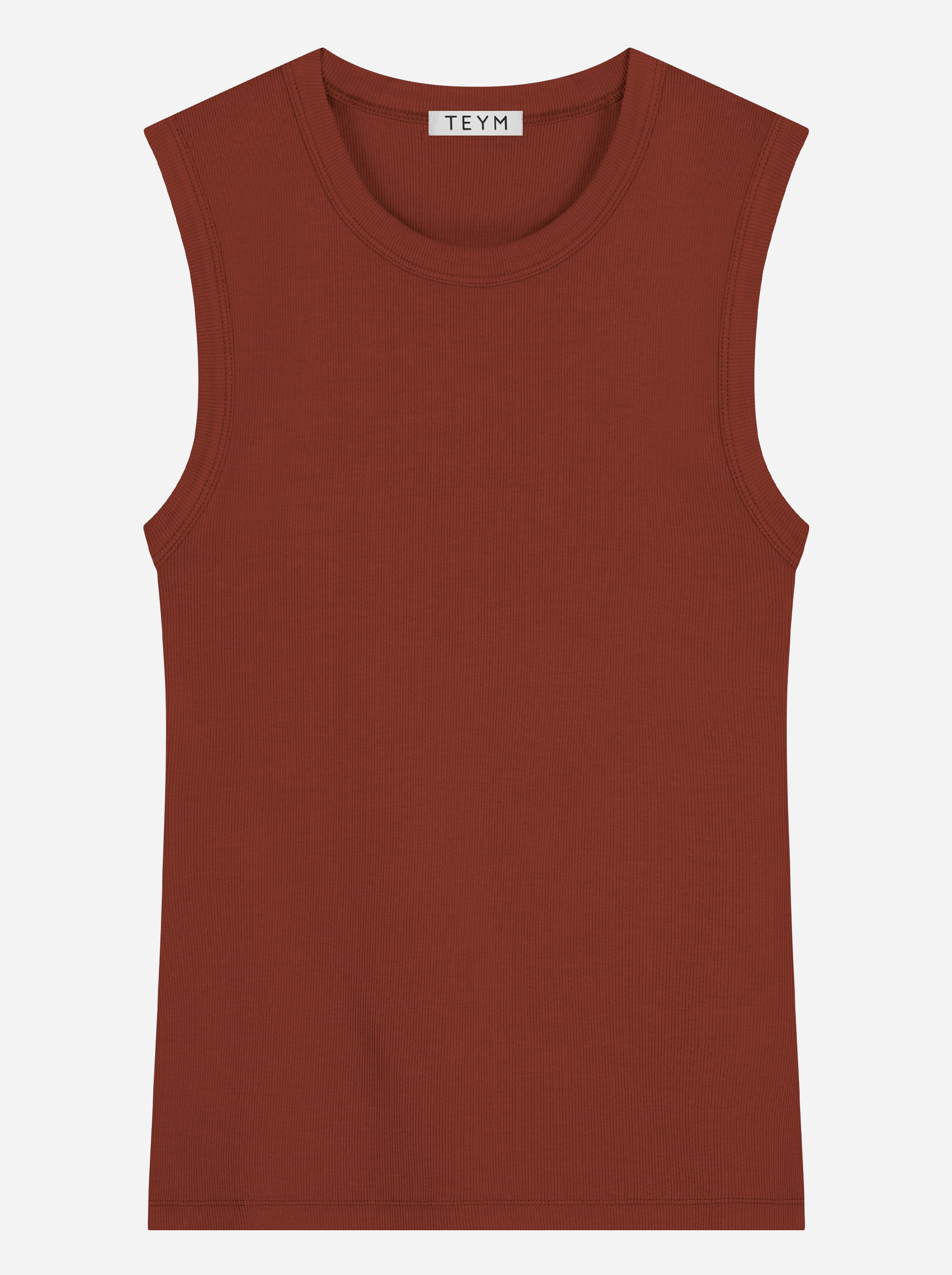 Teym - The Sleeveless T-Shirt - Women - Brandy Brown